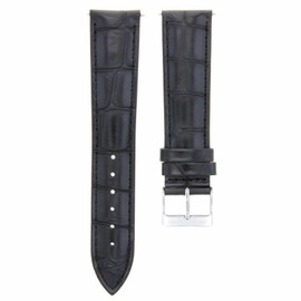 Ewatchparts 21mm Leather Watch Band Strap Compatible With Orient 2nd Gen. Bambino Version 1 Watch Black