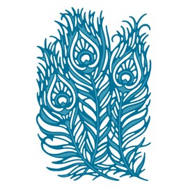 Gemini Elements Delicate Panel Metal Die Set - Peacock Feathers