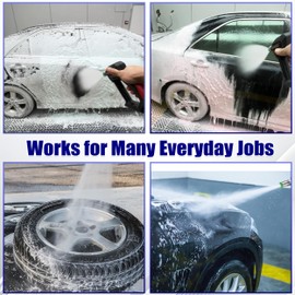 Tool Daily High Pressure Washer Gun with 5 Nozzle Tips, Compatible with Karcher K2,K3,K4,K5,K6,K7, Short Jet Wash Gun Kit, Stubby Car Wash Gun, M22 Connector & 1/4" Quick Connect, 4000 PSI