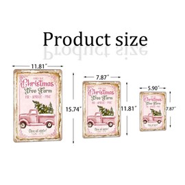 Pink Christmas Sign Bundle - Shabby Chic Christmas - Reindeer Sign - Gingerbread - Eggnog Metal Sign Tag 6x8 Inch Gift Plaque