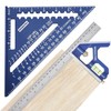 WORKPRO Aluminum Alloy Carpenter Square and Zinc-Alloy Square Ruler Set