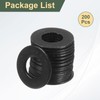 sourcing map 200 Pcs M3.5 Black Flat Washers, 8mm Outer