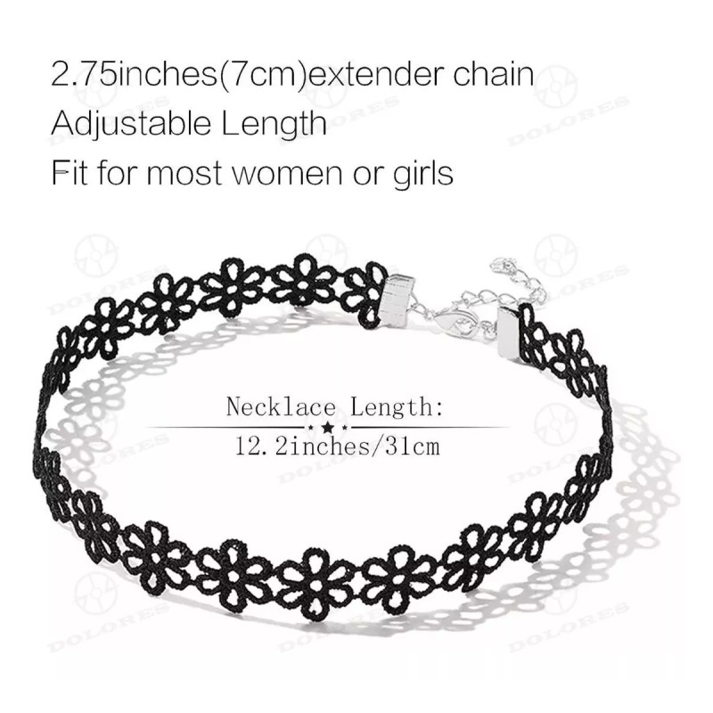 Dolores 15pcs Collar Choker Gargantilla Moda Joyería Mujer Cadenas