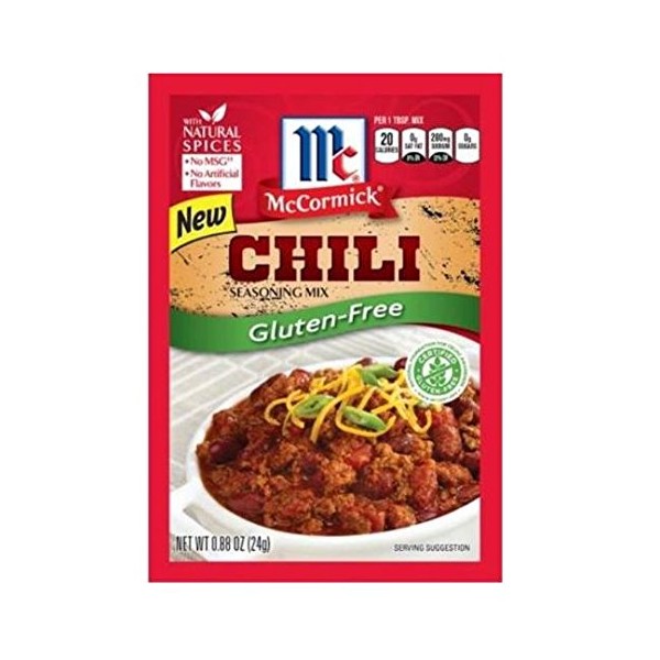 McCormick Gluten Free Chili Seasoning Mix (4 Pack) 1 oz Packets