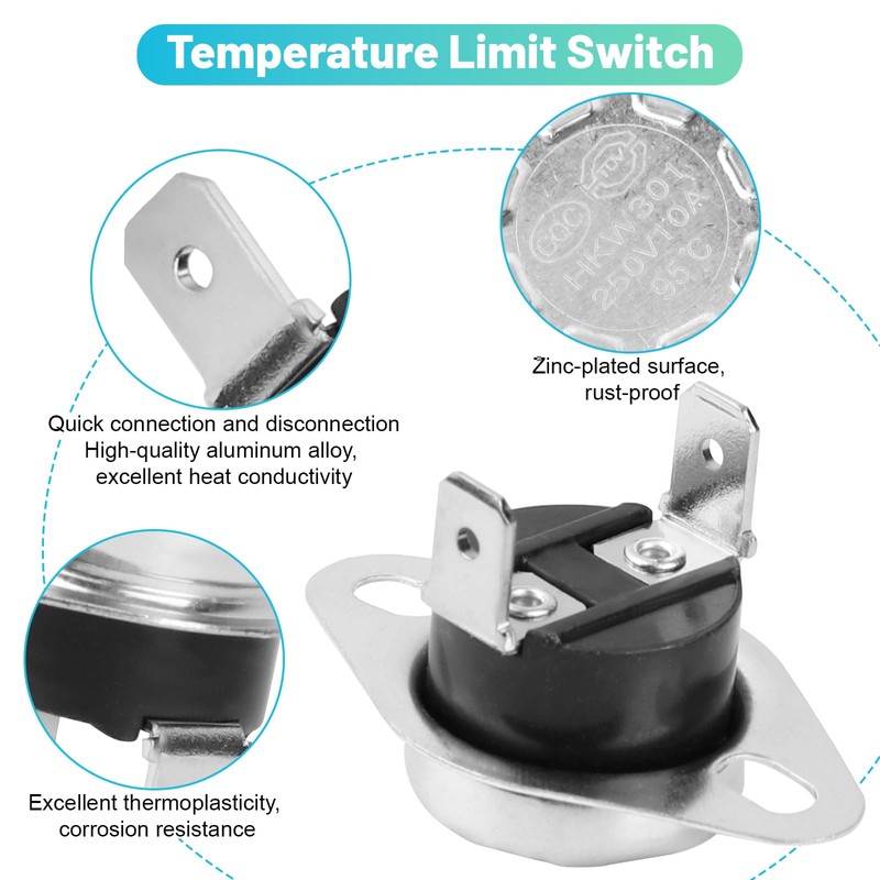 31091 High Temperature Limit Switch for RV Furnace Heater, 190℉