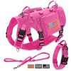 Forestpaw Pink Tactical Dog Vest Harness and Easy Control Training
