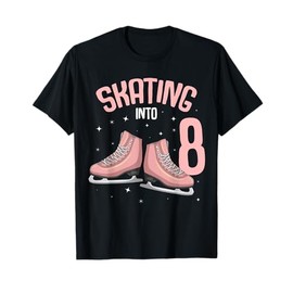 Ice Skating 8th Birthday Girl 8 Years T-Shirt