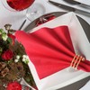 MORGIANA Pack of 50 Red Napkins, Eco Christmas Napkins, Disposable
