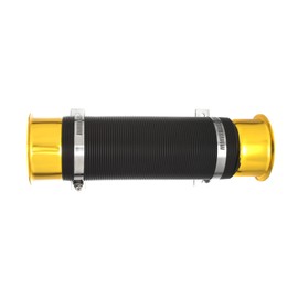 Skyplanet Universal 3"(76mm) Cold Air Intake Flexible Induction Pipe Hose Kit(Gold)