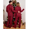 Ekouaer Christmas Family Matching Pajamas Long Sleeve Button Down Pj