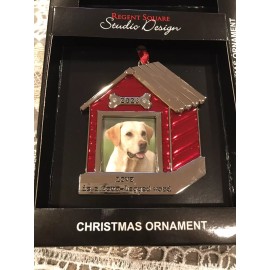 STUDIO DESIGN Red Dog House 2023 Photo xmas ornament new Love Is A 4 Legged Word