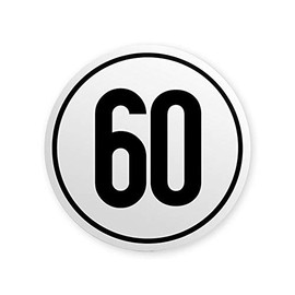 Speed Sign 60 km/h on Magnetic Film for Germany Truck Tractor Car Trailer