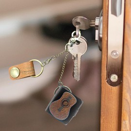 Leather Earbuds Pouch - Storage Earphone Carrying Case | Keychain Charm for Women Backpack, Handbag, Purse, and Schoolbag