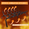 Luoieo Fireplace Grate,Fireplace Log Holder,27 inch Heavy Duty Solid Cast