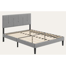 IOILORI Queen Bed Frame, Velvet Upholstered Platform Bed Frame with Headboard, Sturdy Wooden Slats, No Spring Box, No Noise, Easy to Assemble, Pink