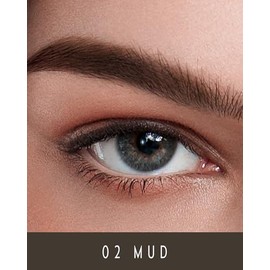 TIMEPHORIA Delineador de cejas resistente al agua y a las manchas, de larga duración y con punta ovalada de precisión, lapiz de cejas para un look natural y audaz (02 Mud)