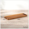 Jean & Len Wooden Tray Rectangular Acacia Wood, Versatile for
