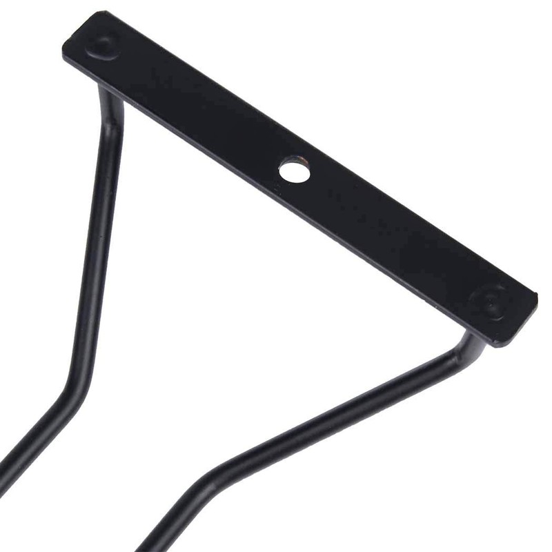 Dianoo ワイングラスラック キャビネット下 ブラック ワイングラスホルダー 棚下 脚付きグラスラック グラス収納ハンガー バーキッチン用 35cm