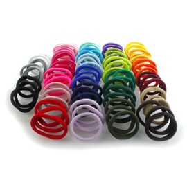 My Lello Large Thick Premium Elastic Ponytail Holder Seamless Hair Bands White 20pcs