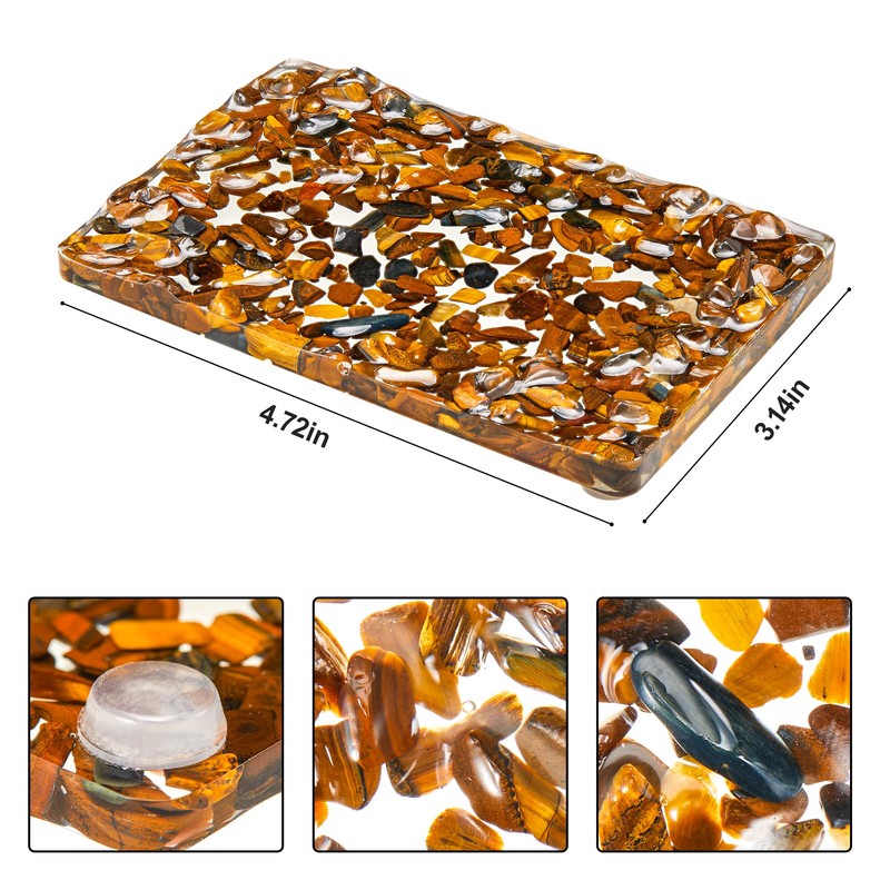 Vinsiora Soap Holder Modern Resin Decorative Tray for Bathroom Shower