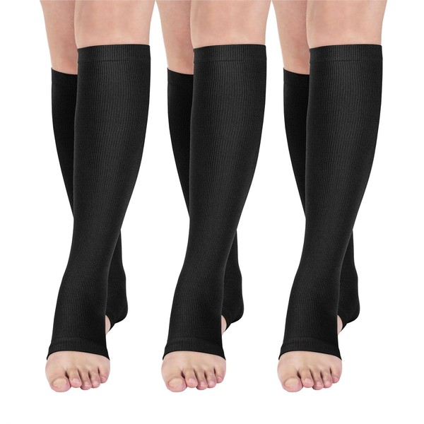 Calcetines de compresión sin Dedos de los pies Abiertos, 3