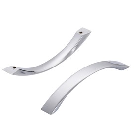 SYZOW Cabinet Arch Pull - Chrome Furniture Handle, 6 Pack 96mm Hole Center Cabinet Pulls Cabinet Handles Cupboard Handles Kitchen Cabinet Hardware for Cupboard