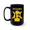 MIP Black Mug 15oz - Army - PSYOPS w Branch
