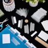 FINGERINSPIRE 120Pcs Hanging File Folder Tabs, 77x31mm Clear PVC Insertable