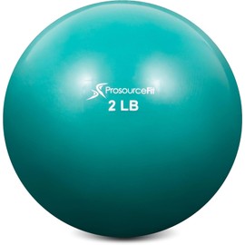 ProsourceFit Weighted Toning Exercise Balls for Pilates, Yoga, Strength Training and Physical Therapy, 2 LB to 8 LB, Color Coded