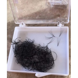 5D PREMADE (HAND MADE) FAN LASHES (500 FANS/TRAY) FOR EYELASH EXTENSION, D CURL, 0.07 THICKNESS, LENGTH FROM 9MM-15MM (D11mm5D)