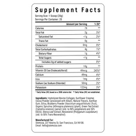 Stemcoa NCR1 - Natural Cellular Renewal & Rejuvenation, Milk Chocolate Flavor, Hydrolyzed Bovine Collagen Powder with Cocoa & Resveratrol, Non-GMO, Gluten Free & Keto Diets