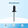 1/4" x 1" Aluminum Blind Rivets, Black, 6.5 x 25.4mm
