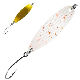 FTM Spoon Hammer 1.7 g - Trout Spoon, Colour: White - Red Spots / Gold