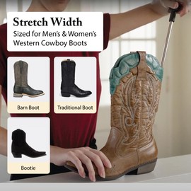 FootFitter Premium Professional Cowboy & Western Boot Stretcher Two Pack Set, Stretches Loosens & Widen Tight Cowboy Boots for Men & Women Foot Relief (Small: Women’s 5-7.5/Men’s 4-6)