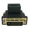 Dafensoy Up Angled 90 Degree DVI to HDMI Adapter, Gilded