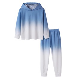 Arshiner Girl's 2 Piece Tie-dye Pullover Hooded Sweatshirt Set Sweatsuits and Sweatpants