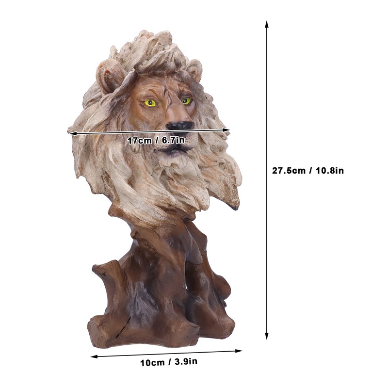 Resin Craftwork Craft Animal Sculptures Decorative Ornament Home Office DecorationLion