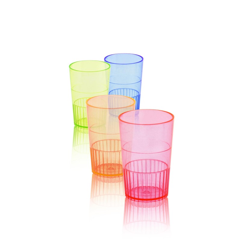 True Multicolor Plastic Party Shot Glasses, 1.5 Ounce Disposable Shot
