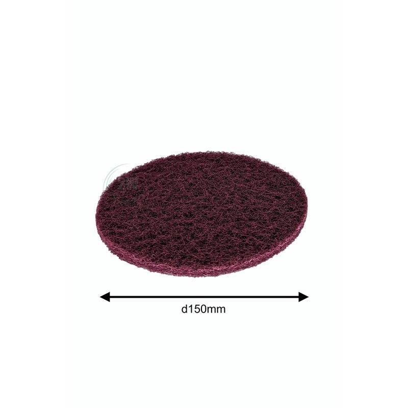2W Sanding Fleece Disc Diameter 150 mm Red P320