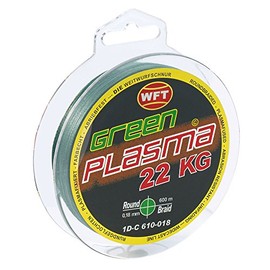 WFT KG Plasma Round 600 m Braided Line 0.08 mm - 0.26 mm, Diameter: 0.26 mm, Colour: Green