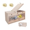 Tfwadmx Lovebird Nesting Box Transparent Bird Nest Box Wood Bird