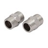 uxcell® M20 Male Thread Stainless Steel Hex Nipple Tube Pipe