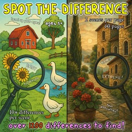 Level Up Your Eyes! A Spot the Difference for Kids 5+: Start Easy, Get Tricky! — A Progressive and Bizarre Puzzle Book That Builds Focus & Observation Skills