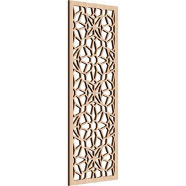 Ekena Millwork WALW16X40X0375LOCRO Lock Haven Decorative Fretwork Wood Wall Panels, 15 3/8"W x 39 3/8"H, Red Oak