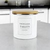 Purely Home Minimalist Range Dishwasher Tablets Storage Canister - White