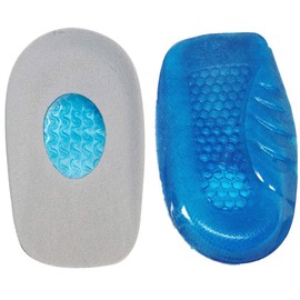 Pedimend Massaging Gel Heel Cushions for Bone Spur Support | Sports Cushion Heel Spur Gel Pads | Shoe Back Heel Pads | Back of Heel Cushion Pads | Sore Plantar Fascia Pain (L: UK Size: 8.0-12.0)