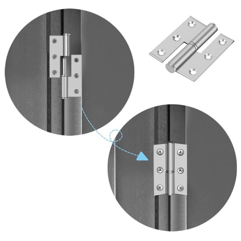 ZIXIANGKEJI 4pcs 3 Inch Lift Off Door Hinges Stainless Steel