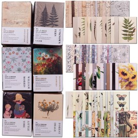 600 pcs Vintage DIY Material Paper, CNYMANY Junk Journal Journaling Supplies Scrapbooking Paper Aesthetic Paper Retro Decorative Paper Antique Art Craft Diary Embellishment Supplies