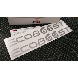 UNDERGROUND DESIGNS ECOBOOST Turbo Vinyl Decals Fender Stickers Select Color (Metallic Silver)