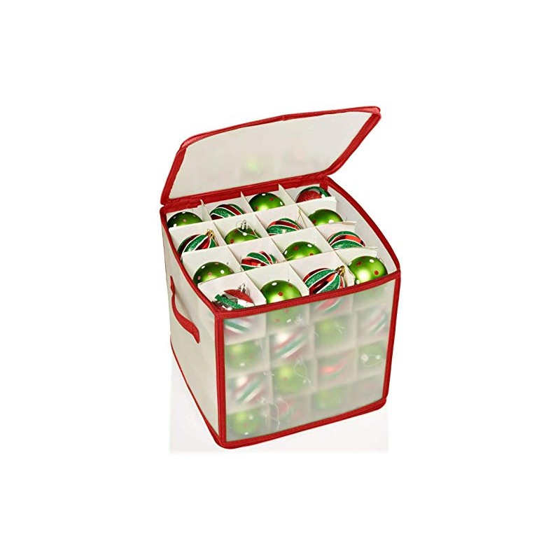 DEENZ CHRISTMAS TREE 64 BAUBLE DECORATIONS STORAGE BOX WITH ZIP